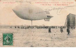 Transport  - Sartrouville Montesson - Ballon Dirigeable Ville De Paris à M. Henry Deutsch - Avant Le Départ - Luchtschepen