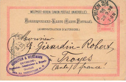 Timbres - Autriche - Entier Postal 1898 - Hornstein & Weissmann Getreide - Briefkaarten