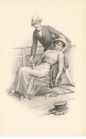 Illustrateur - MM Vienne N°634 - Homme Déposant Une Rose Sur Les Genoux D'une Jeune Femme Dormant - Vienne