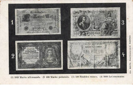 Représentation Monnaies - Billets - Mark Allemands, Polonais, Roubles Russes Et Lei Roumains - Coins (pictures)