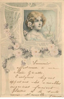 Illustrateur - MM Vienne N°166 - Jeune Femme De Profil Dans Un Cadre Entouré De Fleurs - Art Nouveau - Vienne