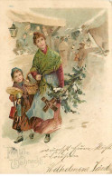 Noël - Fröhliche Weihnacht - Une Femme Et Sa Fillette Portant Un Sapin Et Des Paquets - Otros & Sin Clasificación