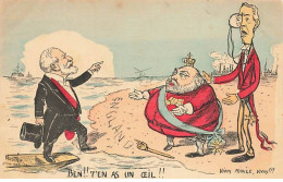 Politique - Satirique - Rostro - Ben !! T'en As Un Oeil !! Loubet - George V Et Chamberlain - Satirisch