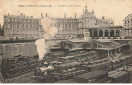 ST-GERMAIN-EN-LAYE - La Gare Et Le Château - Trains - St. Germain En Laye