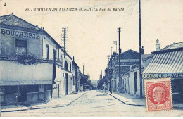 NEUILLY-PLAISANCE - La Rue Du Marché - Café De L'Avenir, Boucherie - Neuilly Plaisance