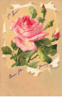 Carte Gaufrée - Illustrateur - C. Klein - Rose - Klein, Catharina