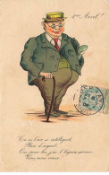 1er Avril - Tu As L'air Si Intelligent,... Mon Vieux ! - Homme En Costume Avec Une Canne, Et Portant Un Poisson - 1 De April (pescado De Abril)