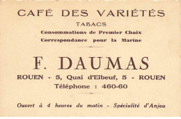 ROUEN - Café Des Variétés - F. Daumas - Format 12 X 8 Cm - Rouen