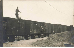 Militaire - Guerre 14-18 - Militaires Dans Un Train - Friedrich Hellmann Fotograf, Bad Oeynhausen - Oorlog 1914-18