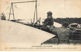 Transport - Aviateur - Hanriot, Le Plus Jeune Des Aviateurs, Au Poste De Direction D'un Monoplan Hanriot, Moteur Clerget - Aviatori