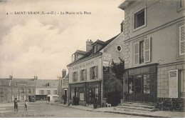 SAINT-VRAIN - La Mairie Et La Place - Hôtel De La Poste, Boulangerie - Saint Vrain