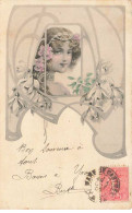 Illustrateur - Art Nouveau - Femme Et Fleurs Blanches - Style Vienne - 1900-1949