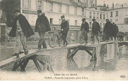 PARIS - Inondations De 1910 - Crue De La Seine - Passerelle Improvisée, Porte D'Ivry - ELD - Inondations De 1910