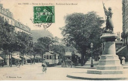 PARIS XIII - Statue Jeanne D'Arc - Boulevard Saint-Marcel - Tramway - District 13