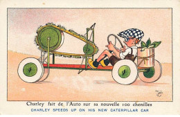 Illustrateur - Mich - Charley Fait De L'Auto Sur Sa Nouvelle 100 Chenilles - Mich