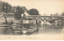 PARIS - Vue Sur La Seine, Vers Le Pont-Neuf - Péniches - The River Seine And Its Banks
