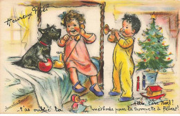 Illustrateur - G. Bouret - Heureux Noël - Allo Père Noël. T'as Oublié La Méthode Pour La Trompette à Bébert - Bouret, Germaine