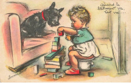 Illustrateur - G. Bouret - Quand Le Bâtiment Va, Tout Va - Pot De Chambre - Scottish Terrier - Bouret, Germaine