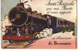 Carte à Système - BRESSUIRE - Aussi Rapide Que Ma Pensée Il Vous Apporte Ce Souvenir De Bressuire - Train - Bressuire