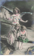 Enfant - Grete Reinwald - Fillettes Assises Au-dessus D'un Cours D'eau, Avec Un Ange Gardien - Portretten