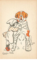 Illustrateur - Louise Ibels - Fillette Mettant Des Bandages à Un Chien - Sonstige & Ohne Zuordnung