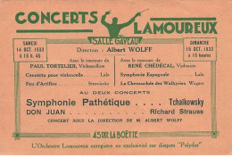 Spectacle - Musique - Concerts Lamoureux - Salle Gaveau - Musique Et Musiciens