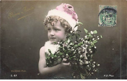 Enfant - Bonne Année - Portrait D'un Enfant Avec Du Gui - Sazerac Phot. - Portretten