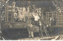 BRY SUR MARNE - Carte-Photo - Train De Marchandises Avec Des Machines Anglaises - Bry Sur Marne