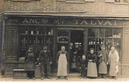 Carte Photo - SENS - Mercerie Ancienne Maison Talvat - Epicerie P. Bernard Successeur - 42 R Emile Zola - Sens