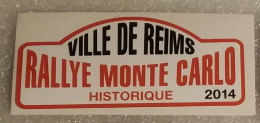 Autocollant RALLYE MONTE CARLO Historique 2014 Départ Reims - Adesivi