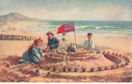 Raphael Tuck - Fun On The Sands - Our Coast Defences - Enfants Faisant Un Château De Sable - 1900-1949