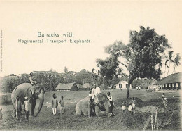 Inde - Barracks With Regimental Transport Elephants - Indien