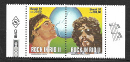 Brasil 1991 Festival Rock In Rio II - Homenagem A Cazuza E Raul Seixas RHM  C1719-C1720 - Ungebraucht