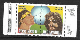 Brasil 1991 Festival Rock In Rio II - Homenagem A Cazuza E Raul Seixas RHM  C1719-C1720 - Nuevos