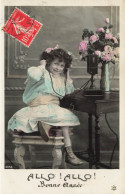 P3-Bonne Année  Fantaisie    Petite  Fille Au Telephone  Bouquet De Rose ALLO ALLO  BONNE ANNEE - New Year