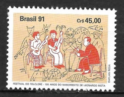 Brasil 1991 Festival De Folclore Na Baixada Santista E 100 Anos Do Nascimento De Leonardo Mota (1891-1948) RHM  C1745 - Unused Stamps