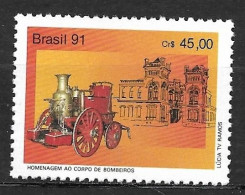 Brasil 1991 Homenagem Ao Corpo De Bombeiros De Santos RHM  C1741 - Unused Stamps