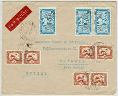 Französisch-Indochina / Indochine Français 1947, Luftpostbrief Saigon - Thalwil (Schweiz) - Briefe U. Dokumente