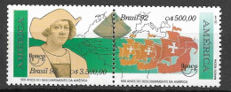 Brasil 1992 500 Anos Do Descobrimento Da América RHM  C1788-C1789 - Ongebruikt