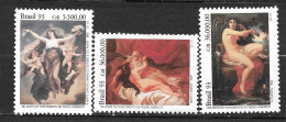 Brasil 1993 150 Anos Do Nascimento De Pedro Américo RHM  C1837-C1839 - Unused Stamps