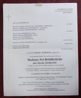 Faire Part Décès / Mme Nicole Legrand Née à Amay En 1927 Et Décédée à Jolimont En 2008 - Obituary Notices