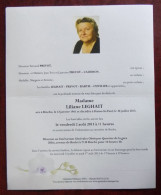Faire Part Décès / Mme Liliane Leghait Née à Binche En 1941 Et Décédée à Haine-St-Paul En 2013 - Esquela