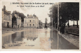 41 .n° 107209 . Blois .la Crue De La Loire 21 Octobre 1907 .le Quai St Jean Et Le Mail . - Blois