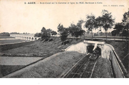 47 . N°205518. Agen. Pont Canal Sur La Garonne. Ligne Du Midi. Locomotive - Agen