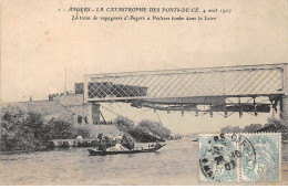 49.AM18648.Angers.N°1.Ponts-de-cé.1907.Le Train De Voyageurs Tombe Dans La Loire.Etat.en Partie Décolé - Angers