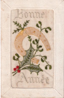 FANTAISIE(CARTE BRODEE) BONNE ANNEE - Embroidered