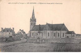 50 - LES GOUGINS - SAN52861 - Arrondt De Valognes - L'Eglise Et La Statue De M. Le Curé Leroy - Otros & Sin Clasificación