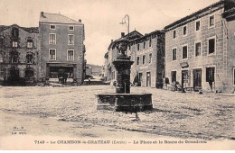 48-SAN59168-LE CHAMBON-LE-CHATEAU.La Place Et La Route De Grandrieu - Autres & Non Classés