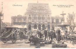 50-AM22156.Cherbourg.Place Du Château Et Théâtre.Jour De Marché.Agriculture - Cherbourg