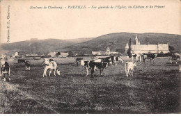 50-AM22116.Vauville.Vue Générale De L'église, Château Et Du Prieuré.Agriculture - Otros & Sin Clasificación